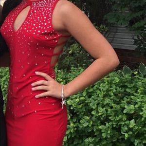 Red home coming dress